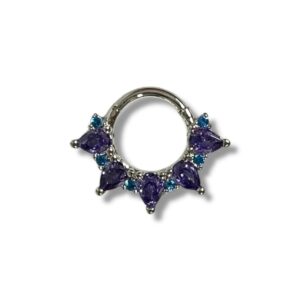 Septum con Cristales Morados y Celestes